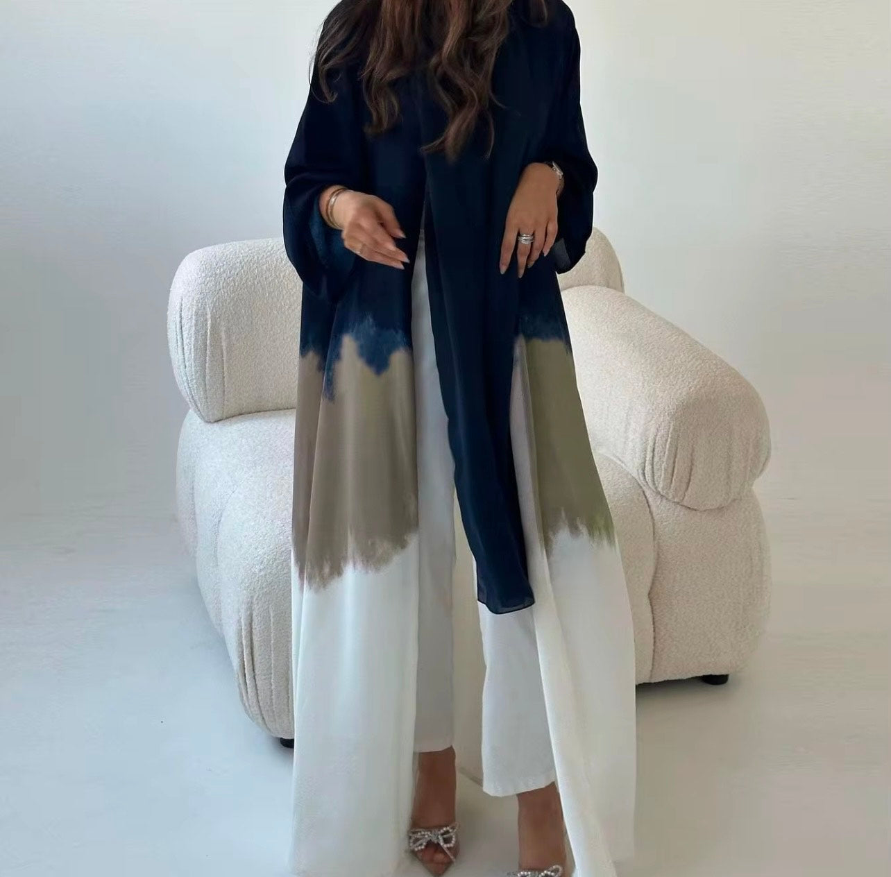 Open abaya for Spring and summer Polyester