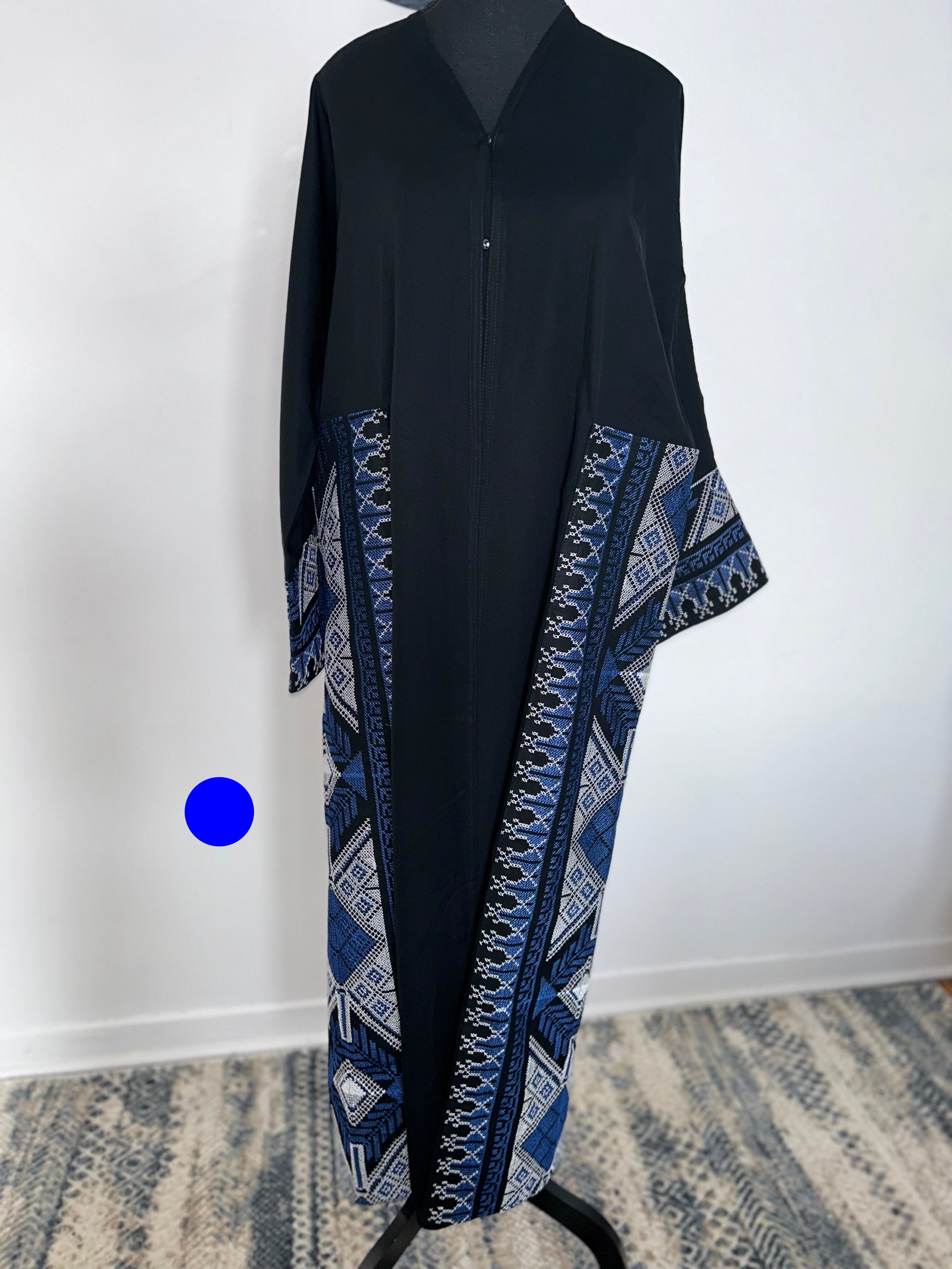 Dubai black blue abaya