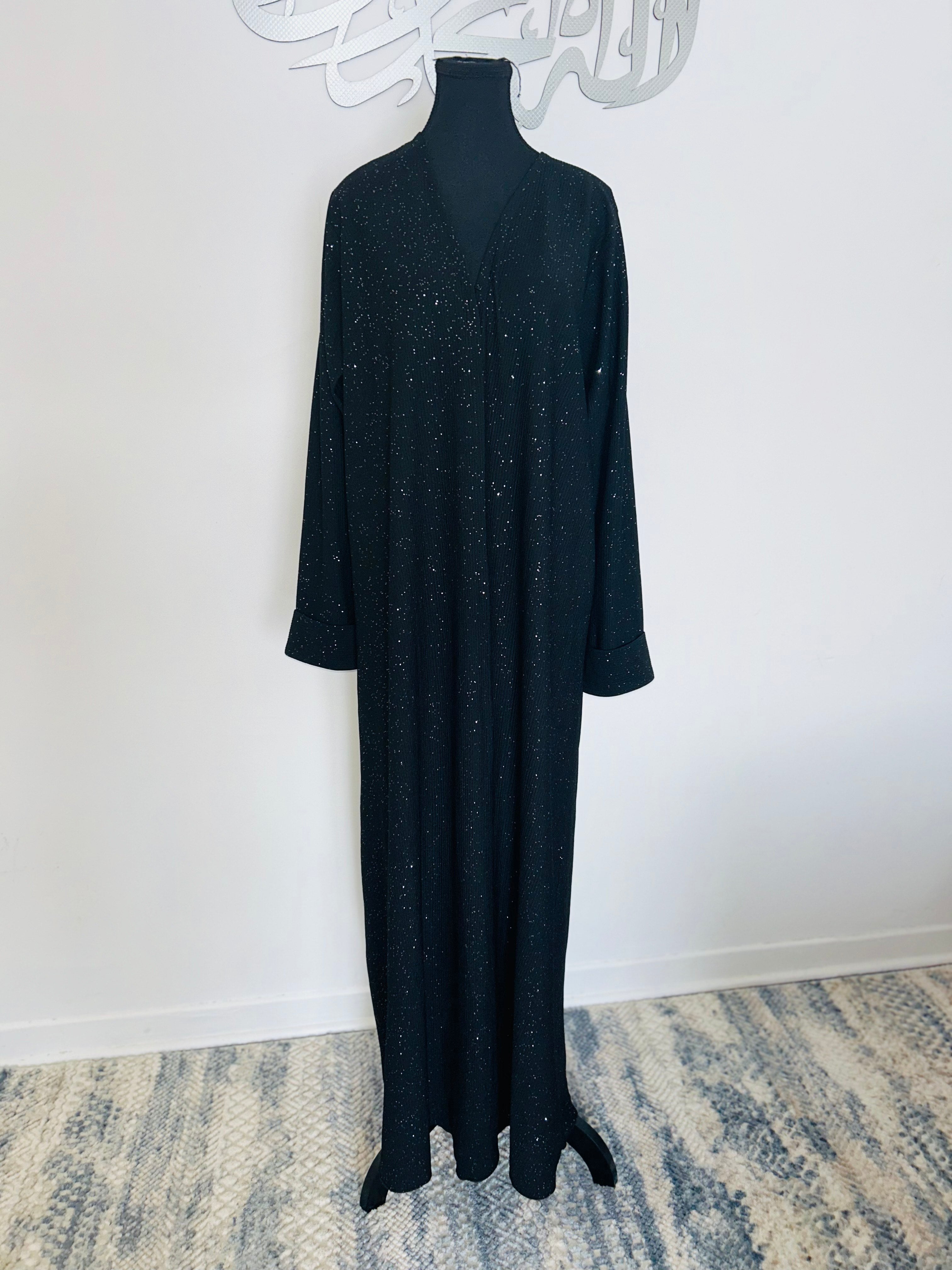 Elegant black abaya with hijab